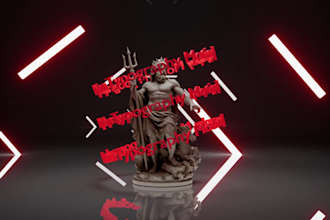 design custom 3d text animation and kinetic typography