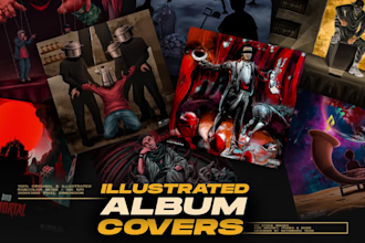 draw an album cover art illustration