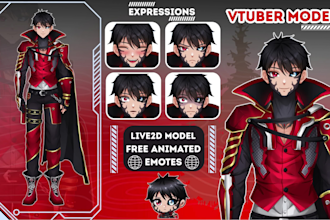 design live2d vtuber model and rigging for vtube studio
