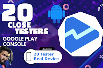 provide 12 real device active close testers service for 14 days