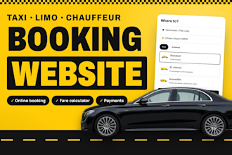 create a taxi limo and chauffeur website with an online booking system