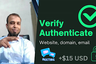 verify domain and authenticate domain email, website, store