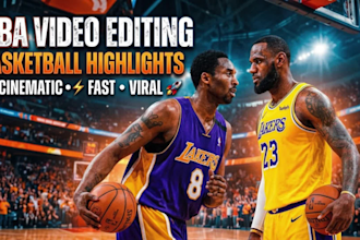 professionally edit nba basketball highlight and sport video