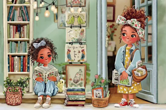 illustrate african american children storybook illustrations