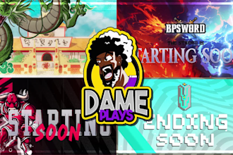 design custom twitch overlays, logo ,full stream package
