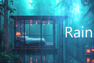 create realistic rain videos for sleep, relaxation and meditation