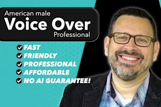 record a deep, warm, mature english american male voice over narration