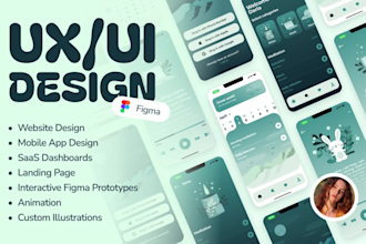 do website UI UX design, mobile app UI UX design, dashboard design