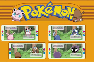 draw pokemon or fakemon pixel art character and sprite sheet