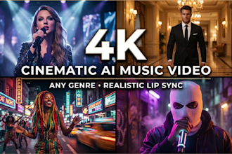 create realistic ai music video cinematic visual ai video ai generated music
