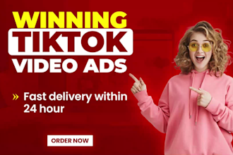 create tiktok video ads,dropshipping tiktok ads and ugc  ads