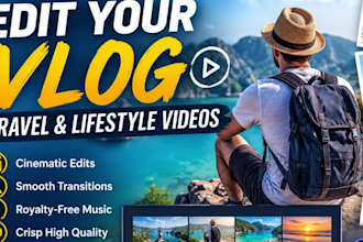 professionally edit your vlog, travel lifestyle videos