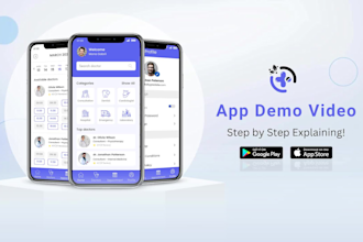 create a app demo video for your mobile app with voice