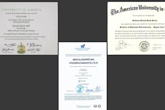 make diploma, professional certificate , award and degree