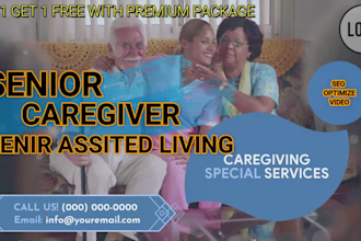 do senior caregiver or senior healthcare provider short video ads