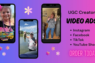 create social media ads as a 64 year old female ugc creator