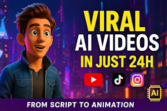 create  professional ai 3d animation and cinematic storytelling videos for you
