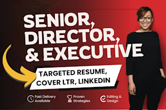 write your resume or CV for director, vp, and executive