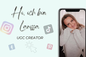 be your female model and create ugc video foe your brand