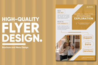 do print professional business flyer, brochure and food design