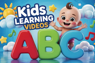 create engaging 3d kids learning videos, rhymes and fun animations