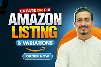 create amazon fba product listing and variation or fix error