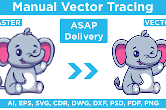 convert logo to vector, vectorize image, vector tracing manually