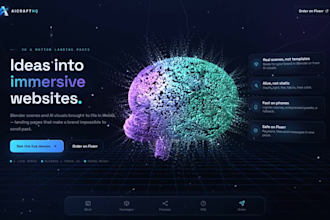 build an immersive 3d landing page with threejs and webgl