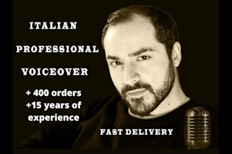 record pro italian and english male voice over in 24h