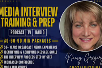 coach you to ace radio, podcast, and oncamera interviews