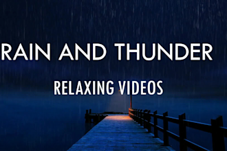 create relaxing rain video for your channel