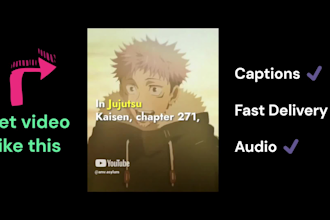 edit anime yt shorts, reels or tiktok video with captions