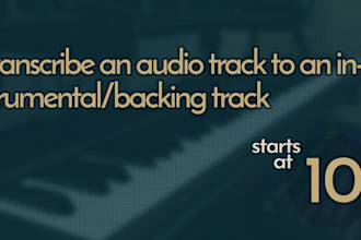 transcribe an audio track to a backing track