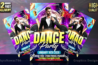 do club birthday party event fashion concert flyer poster
