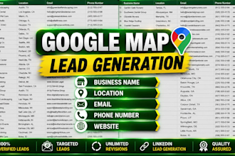 scrape google maps,lead generation and find b2b leads