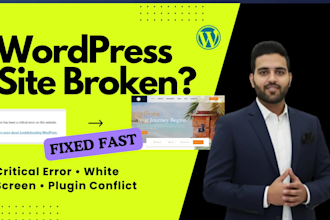 fix wordpress critical errors, white screen, and broken websites
