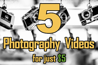 make all 5 photography logo intro video