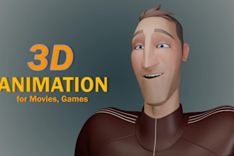 make 3d character animations for games, 3d game animations