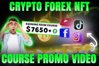 create stunning crypto forex nft course trailer promo video