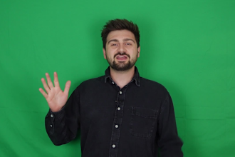 create a green screen spokesperson video