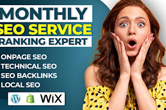 provide complete monthly SEO service with high authority dofollow backlinks