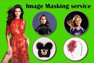 do hair masking or clothes, product photo image mask service