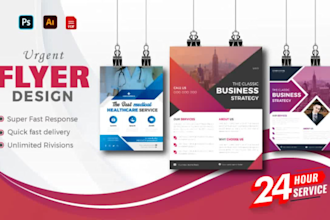 design corporate business flyers, event flyer and one pager
