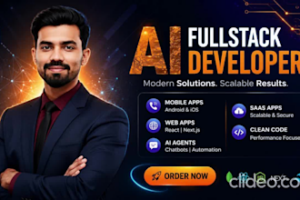 build ai web app, saas or mobile app full stack development