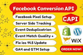 install facebook pixel, set up custom events and conversions tracking