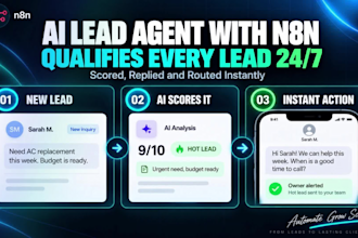 build an n8n ai agent for lead qualification and follow up