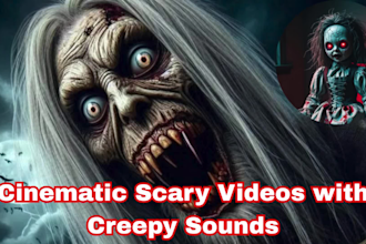 create terrifying faceless horror and scary video with creepy sound design