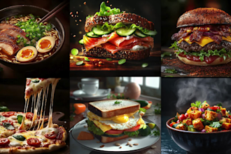 create realistic food photography for you using midjourney ai