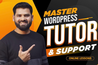 be your master wordpress tutor on zoom to offer support and online lessons