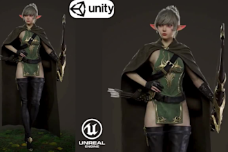 stylized 3d game character models game and animation for unity unreal engine